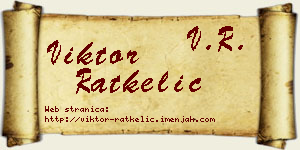 Viktor Ratkelić vizit kartica